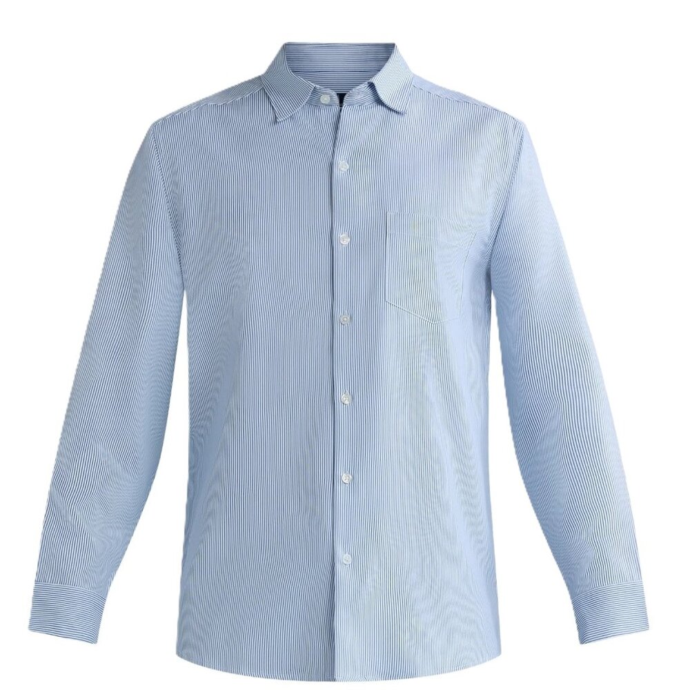 George Men’s Performance Long Sleeve Dress Shirt - OGOW Stripe - Size 3XL
